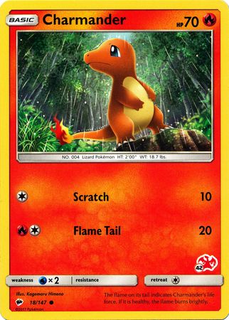 Charmander (18/147) (Charizard Stamp #42) [Battle Academy 2020] | Sanctuary Gaming