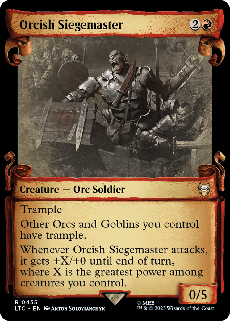 Orcish Siegemaster [The Lord of the Rings: Tales of Middle-Earth Commander Showcase Scrolls] | Sanctuary Gaming