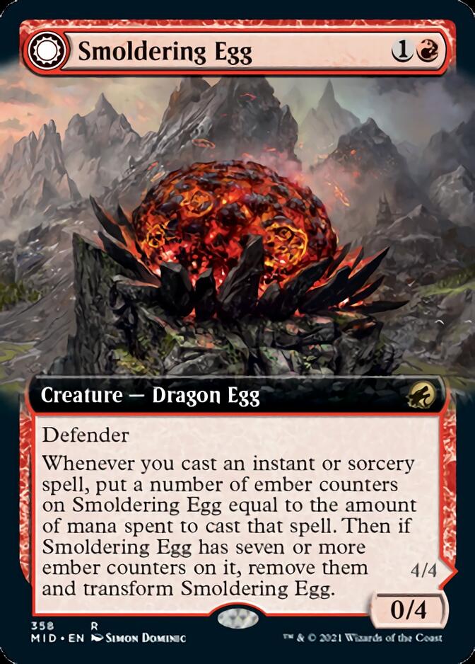 Smoldering Egg // Ashmouth Dragon (Extended) [Innistrad: Midnight Hunt] | Sanctuary Gaming