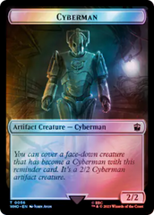 Soldier // Cyberman Double-Sided Token (Surge Foil) [Doctor Who Tokens] | Sanctuary Gaming