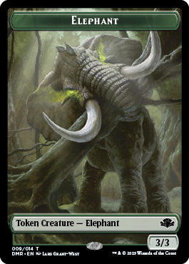 Elephant Token [Dominaria Remastered Tokens] | Sanctuary Gaming