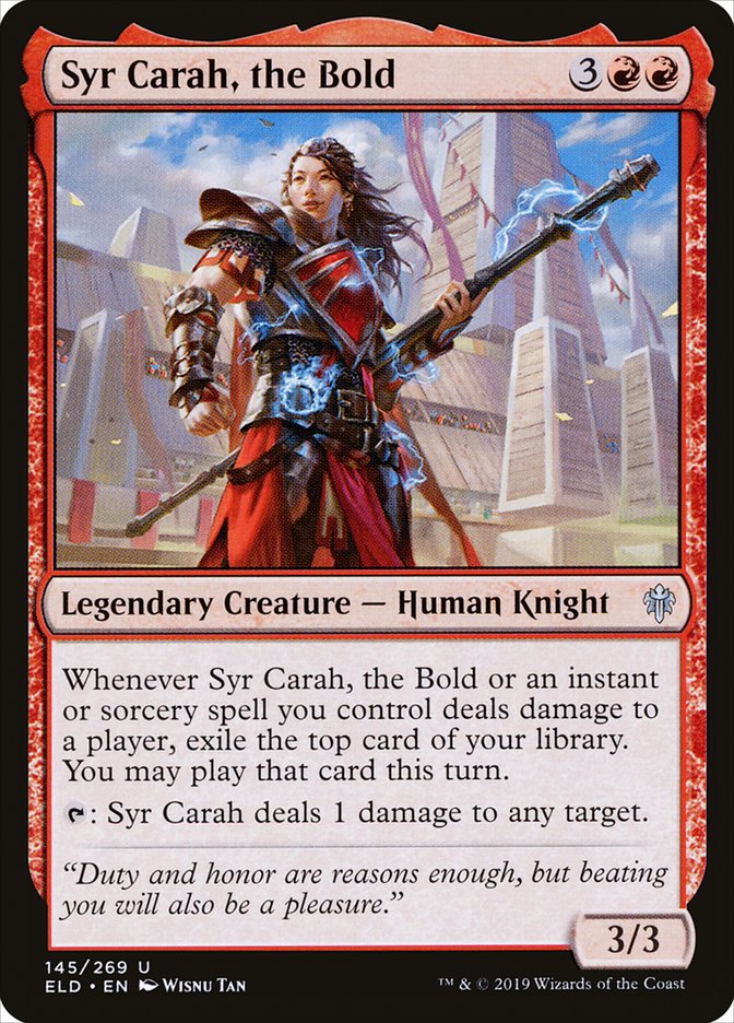 Syr Carah, the Bold [Throne of Eldraine] | Sanctuary Gaming