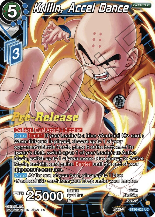 Krillin, Accel Dance (BT20-026) [Power Absorbed Prerelease Promos] | Sanctuary Gaming