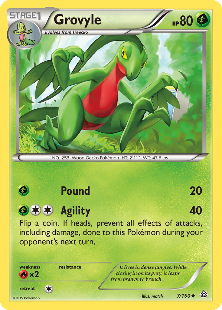 Grovyle (7/160) [XY: Primal Clash] | Sanctuary Gaming