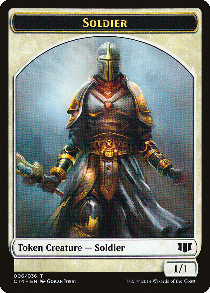 Soldier // Spirit Double-sided Token [Commander 2014 Tokens] | Sanctuary Gaming