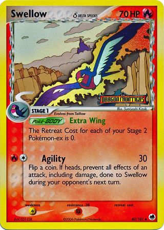 Swellow (40/101) (Delta Species) (Stamped) [EX: Dragon Frontiers] | Sanctuary Gaming