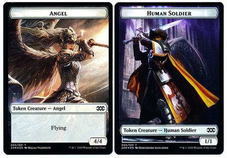 Angel // Human Soldier Double-sided Token [Double Masters Tokens] | Sanctuary Gaming