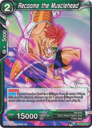 Recoome the Musclehead (BT10-078) [Rise of the Unison Warrior 2nd Edition] | Sanctuary Gaming