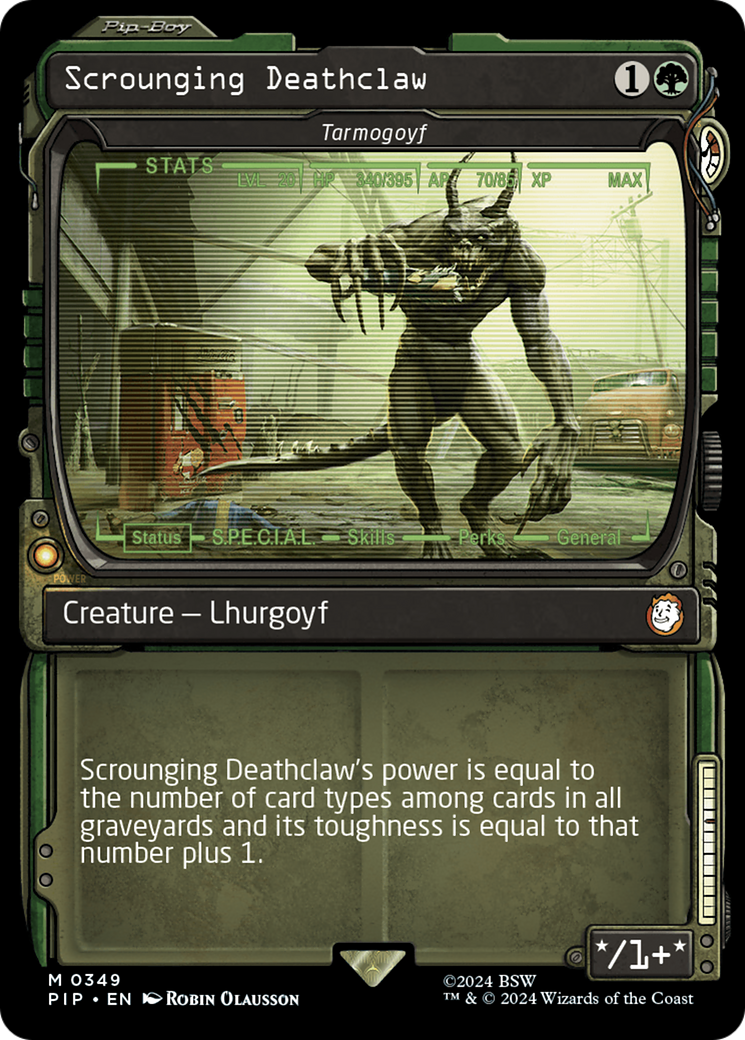 Scrounging Deathclaw - Tarmogoyf (Showcase) [Fallout] | Sanctuary Gaming