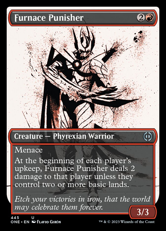 Furnace Punisher (Showcase Ichor Step-and-Compleat Foil) [Phyrexia: All Will Be One] | Sanctuary Gaming