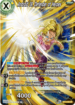 Android 18, Defender of Heroes (BT14-093) [Cross Spirits] | Sanctuary Gaming