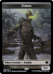 Zombie // Elemental Double-Sided Token [Dominaria Remastered Tokens] | Sanctuary Gaming