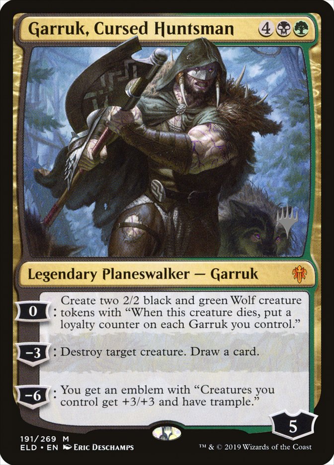 Garruk, Cursed Huntsman (Promo Pack) [Throne of Eldraine Promos] | Sanctuary Gaming