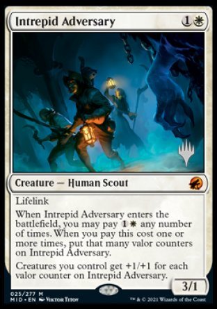 Intrepid Adversary (Promo Pack) [Innistrad: Midnight Hunt Promos] | Sanctuary Gaming