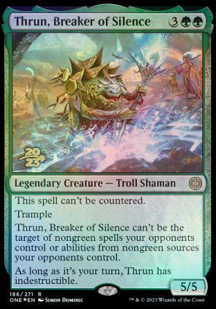 Thrun, Breaker of Silence [Phyrexia: All Will Be One Prerelease Promos] | Sanctuary Gaming