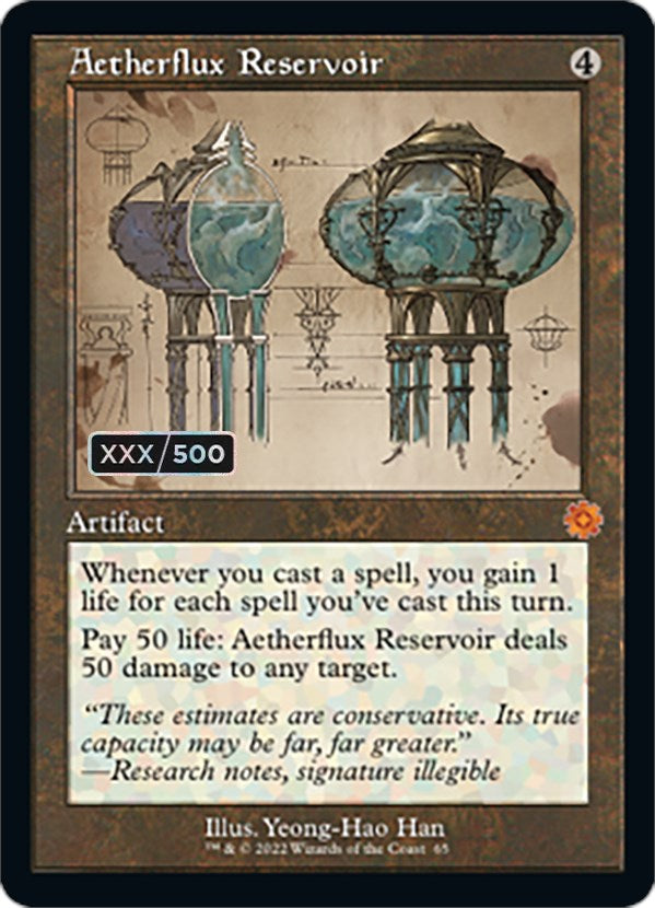 Aetherflux Reservoir (Retro Schematic) (Serial Numbered) [The Brothers' War Retro Artifacts] | Sanctuary Gaming