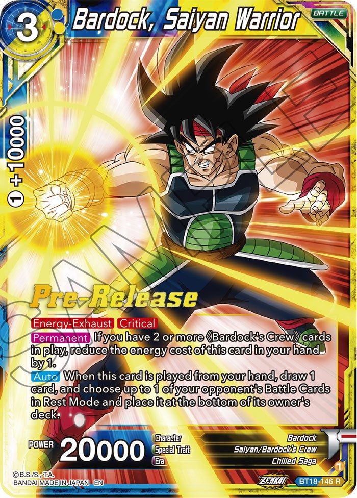 Bardock, Saiyan Warrior (BT18-146) [Dawn of the Z-Legends Prerelease Promos] | Sanctuary Gaming