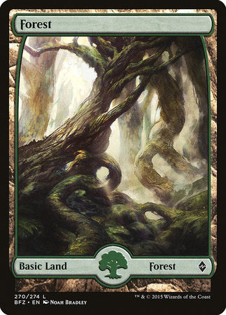 Forest (270) - Full Art [Battle for Zendikar] | Sanctuary Gaming
