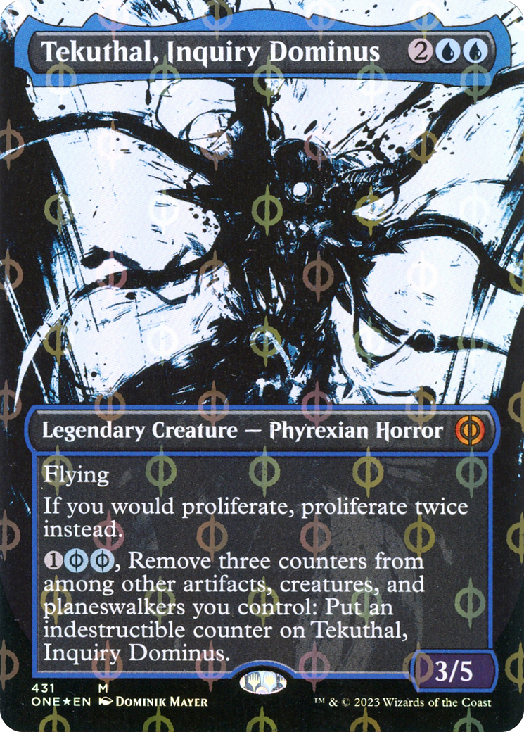 Tekuthal, Inquiry Dominus (Borderless Ichor Step-and-Compleat Foil) [Phyrexia: All Will Be One] | Sanctuary Gaming