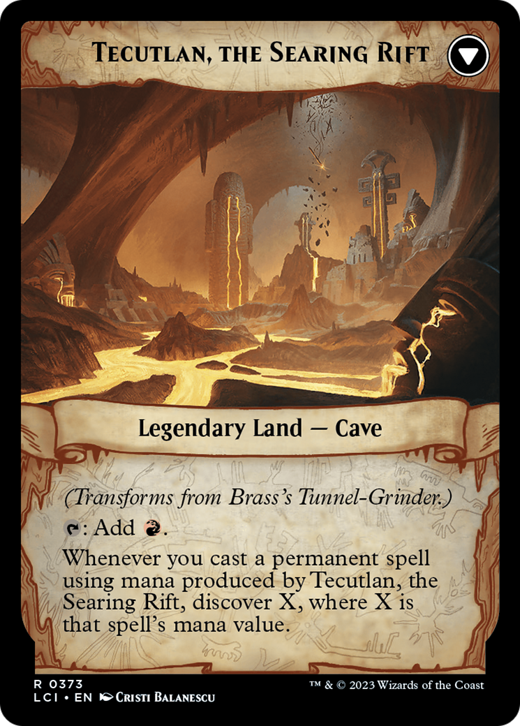 Brass's Tunnel-Grinder // Tecutlan, The Searing Rift (Extended Art) [The Lost Caverns of Ixalan] | Sanctuary Gaming