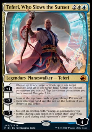 Teferi, Who Slows the Sunset (Promo Pack) [Innistrad: Midnight Hunt Promos] | Sanctuary Gaming