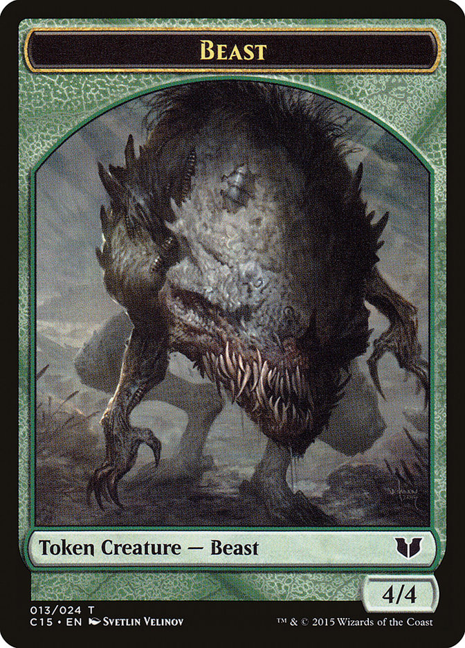 Beast // Snake (017) Double-Sided Token [Commander 2015 Tokens] | Sanctuary Gaming