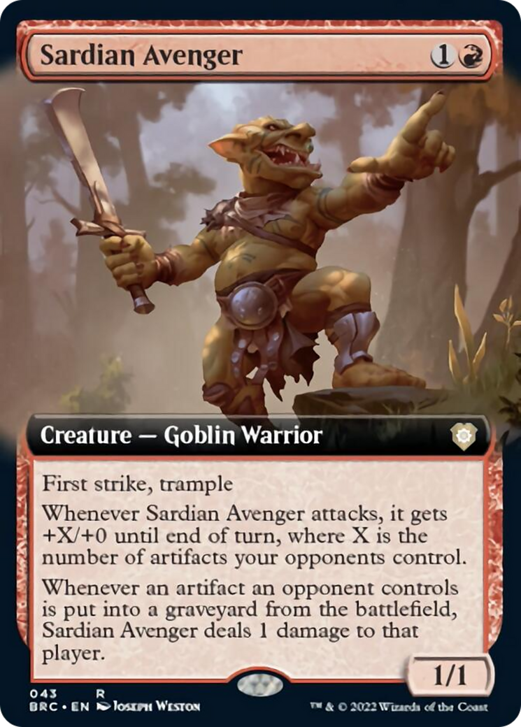 Sardian Avenger (Extended Art) [The Brothers' War Commander] | Sanctuary Gaming