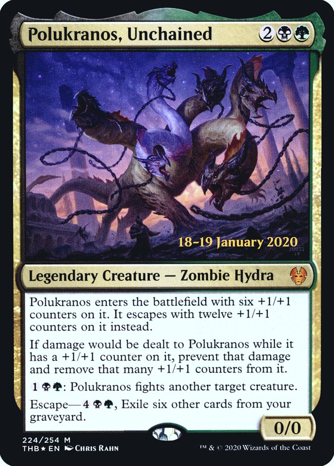 Polukranos, Unchained [Theros Beyond Death Prerelease Promos] | Sanctuary Gaming