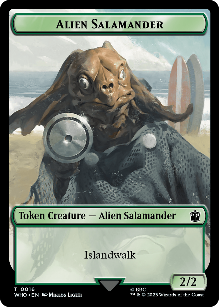 Human (0006) // Alien Salamander Double-Sided Token [Doctor Who Tokens] | Sanctuary Gaming