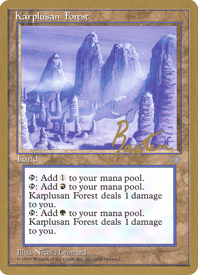 Karplusan Forest (George Baxter) [Pro Tour Collector Set] | Sanctuary Gaming