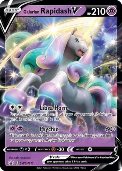 Galarian Rapidash V (SWSH111) (Jumbo Card) [Sword & Shield: Black Star Promos] | Sanctuary Gaming