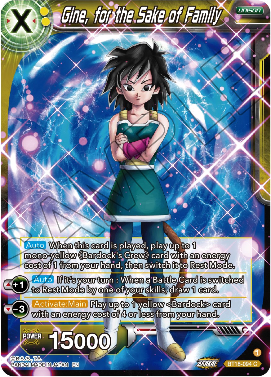 Gine, for the Sake of Family (BT18-094) [Dawn of the Z-Legends] | Sanctuary Gaming