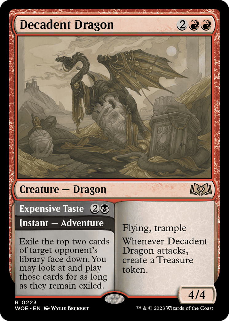 Decadent Dragon // Expensive Taste [Wilds of Eldraine] | Sanctuary Gaming
