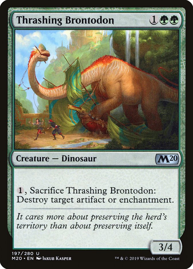 Thrashing Brontodon [Core Set 2020] | Sanctuary Gaming