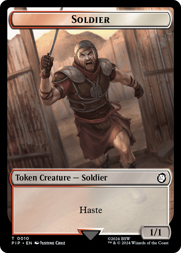 Soldier (0010) // Warrior Double-Sided Token [Fallout Tokens] | Sanctuary Gaming
