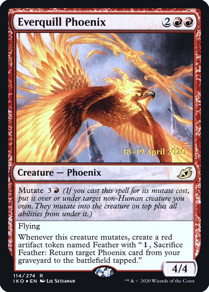 Everquill Phoenix  [Ikoria: Lair of Behemoths Prerelease Promos] | Sanctuary Gaming