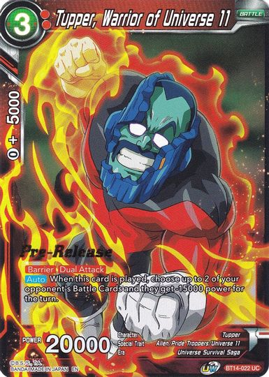 Tupper, Warrior of Universe 11 (BT14-022) [Cross Spirits Prerelease Promos] | Sanctuary Gaming