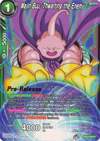 Majin Buu, Thwarting the Enemy (BT14-083) [Cross Spirits Prerelease Promos] | Sanctuary Gaming