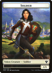 Human Soldier (005) // Drake Double-sided Token [Commander 2020 Tokens] | Sanctuary Gaming