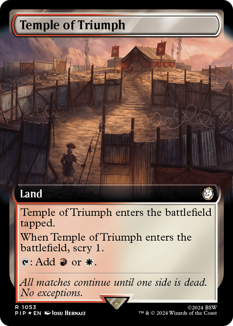 Temple of Triumph (Extended Art) (Surge Foil) [Fallout] | Sanctuary Gaming