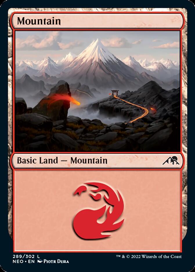 Mountain (289) [Kamigawa: Neon Dynasty] | Sanctuary Gaming