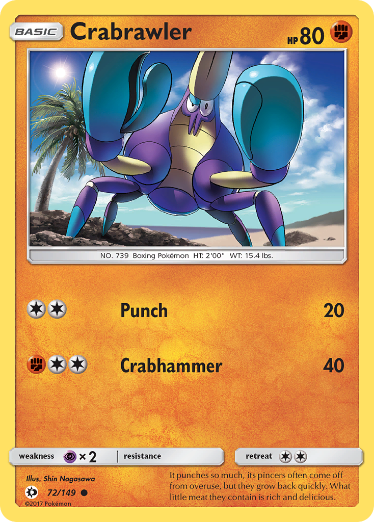 Crabrawler (72/149) [Sun & Moon: Base Set] | Sanctuary Gaming