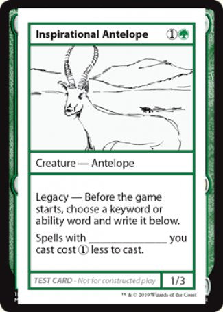 Inspirational Antelope (2021 Edition) [Mystery Booster Playtest Cards] | Sanctuary Gaming