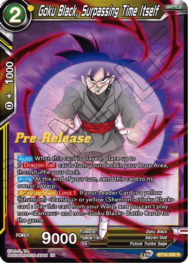 Goku Black, Surpassing Time itself (BT16-088) [Realm of the Gods Prerelease Promos] | Sanctuary Gaming