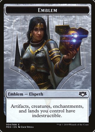 Emblem - Elspeth, Knight-Errant [Mythic Edition Tokens] | Sanctuary Gaming