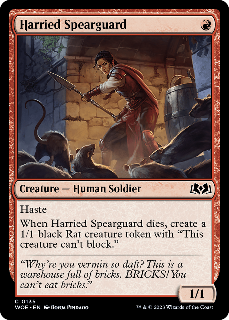 Harried Spearguard [Wilds of Eldraine] | Sanctuary Gaming