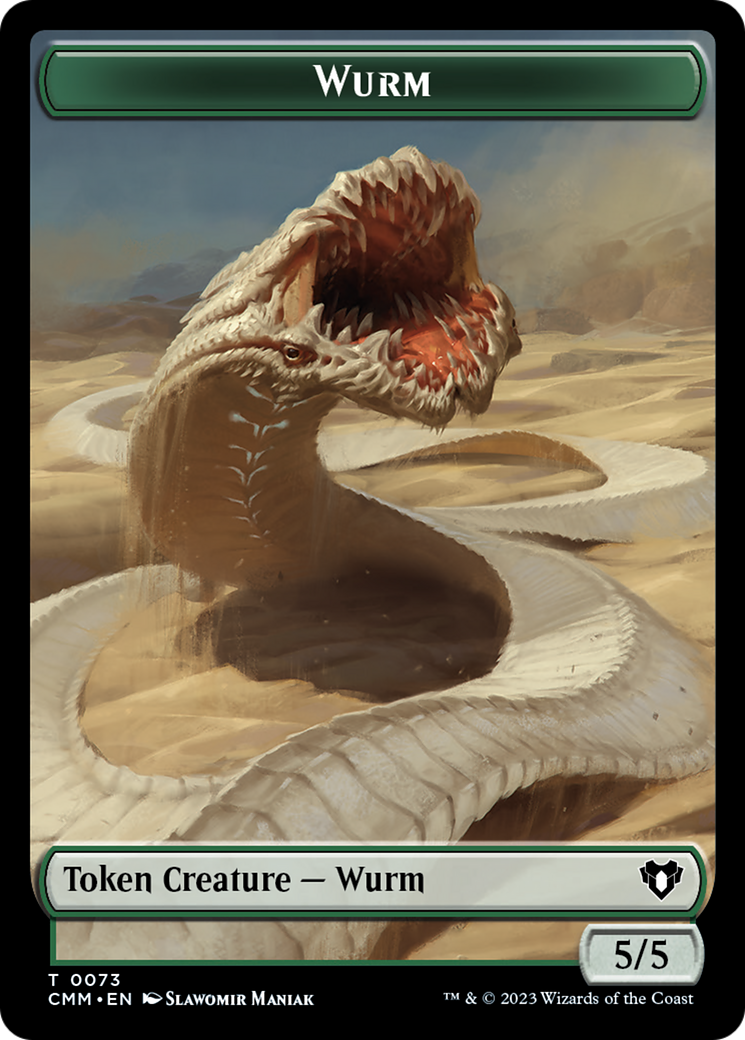 Wurm // Spider Double-Sided Token [Commander Masters Tokens] | Sanctuary Gaming