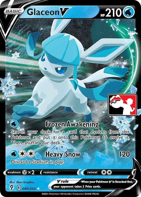 Glaceon V (040/203) [Prize Pack Series One] | Sanctuary Gaming