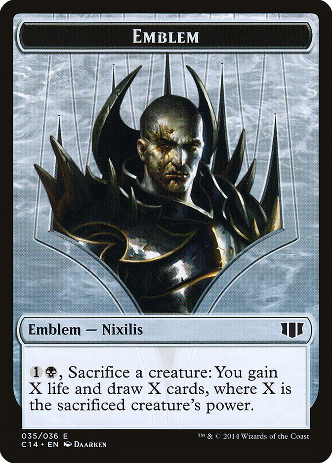 Ob Nixilis of the Black Oath Emblem // Zombie (016/036) Double-sided Token [Commander 2014 Tokens] | Sanctuary Gaming