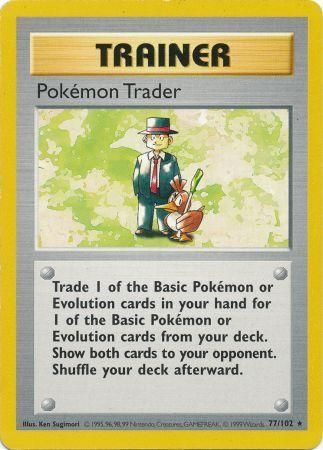 Pokemon Trader (77/102) [Base Set Shadowless Unlimited] | Sanctuary Gaming